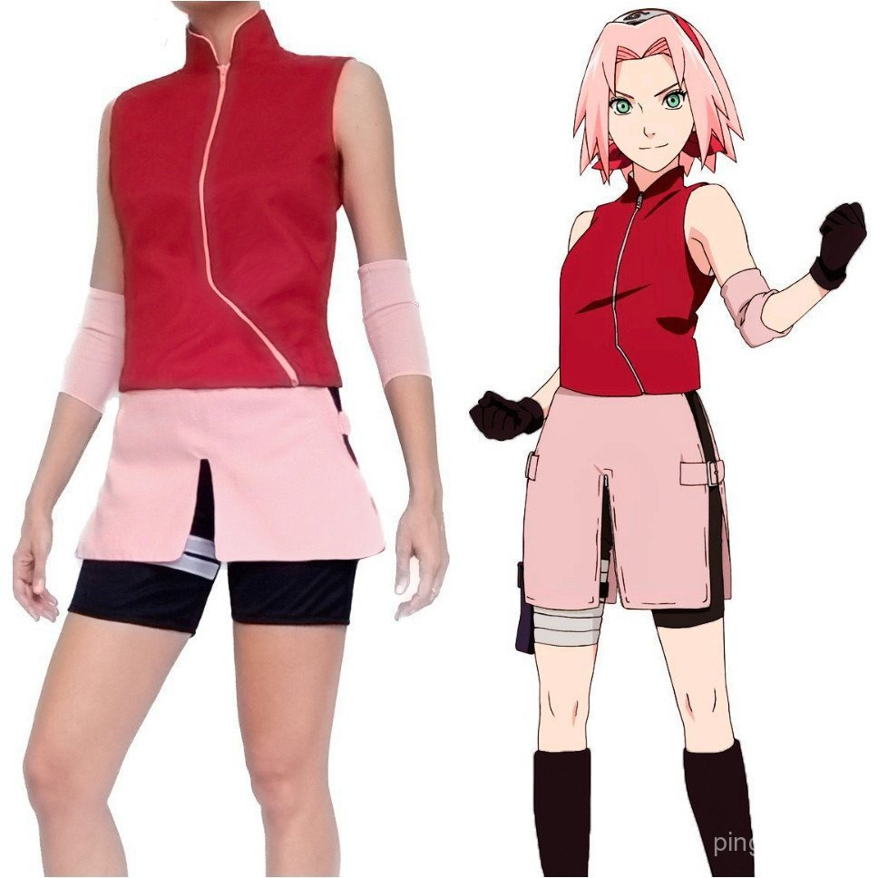 Fantasia de Cosplay da Sakura Haruno do Anime Naruto Shippuden 4299 WRMP