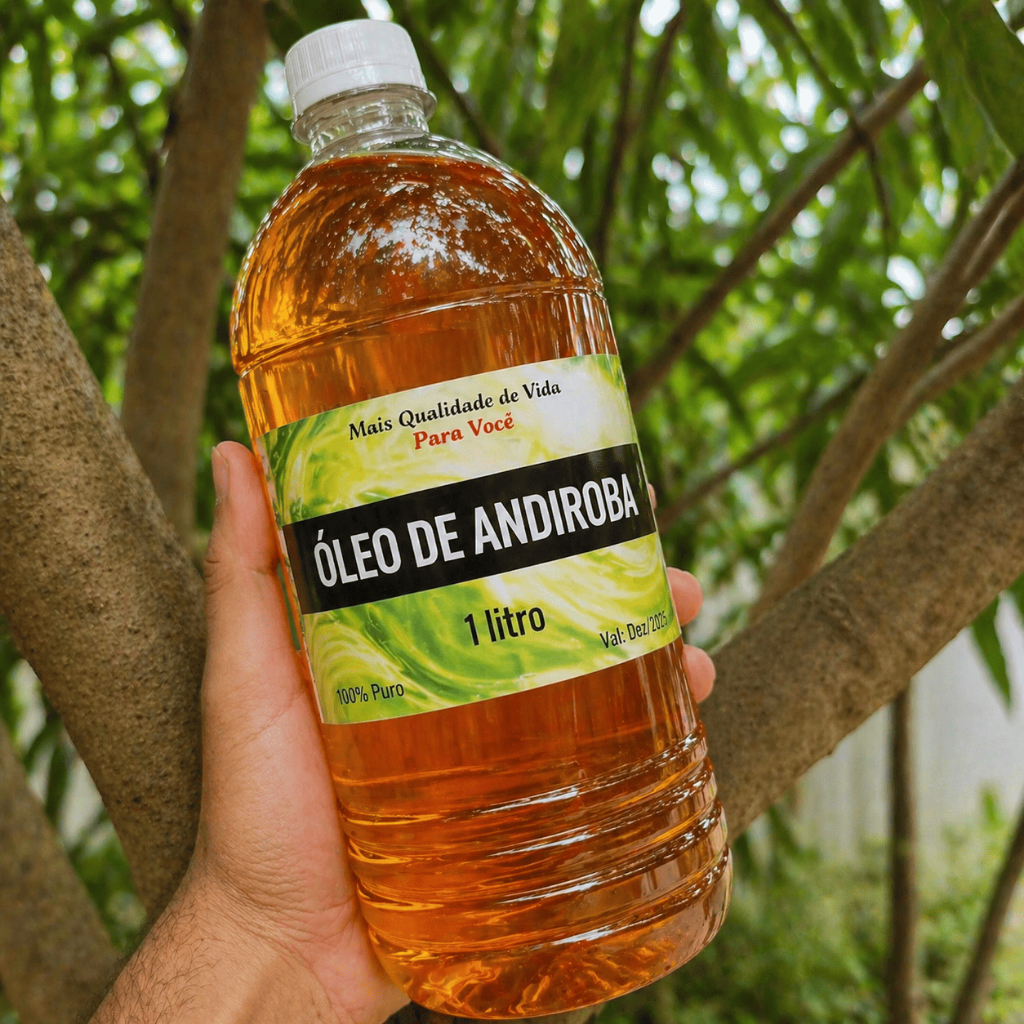 Óleo de Andiroba 1 Litro 100% Puro Natural Amazônico Original Prensado a Frio