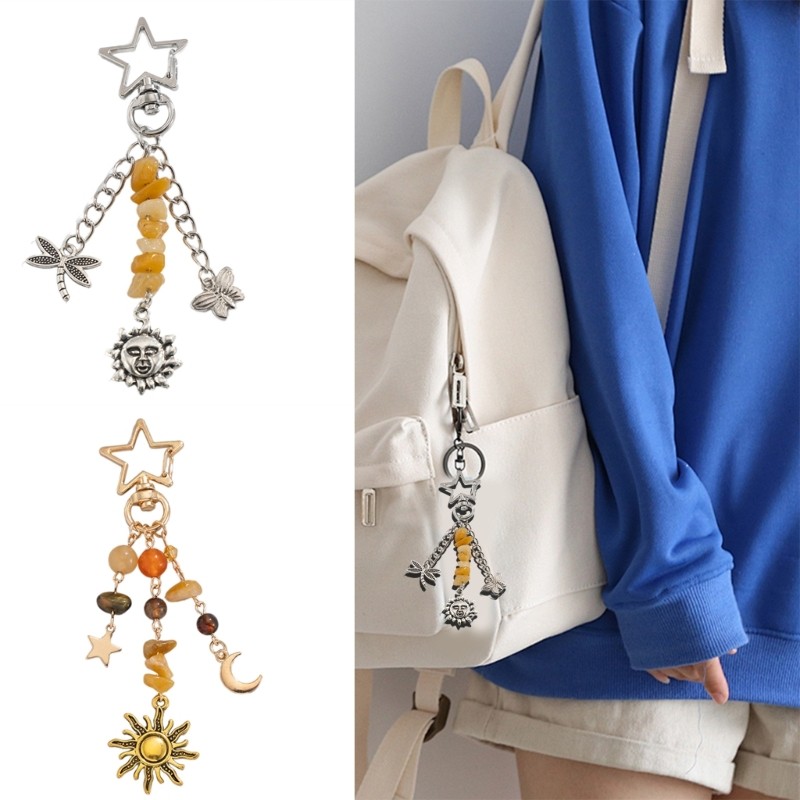 Estone Chaveiro Elegante Porta-Chaves Feminino Jóias Sol Saco Carro Acessórios Chave Liga Textura Para Wo