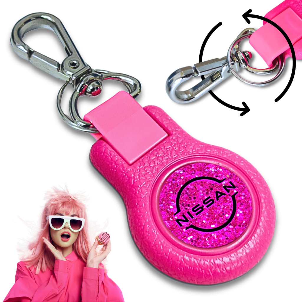 Chaveiro Nissan Carro Rosa Resina Pingo Ruby Automotivo Feminino