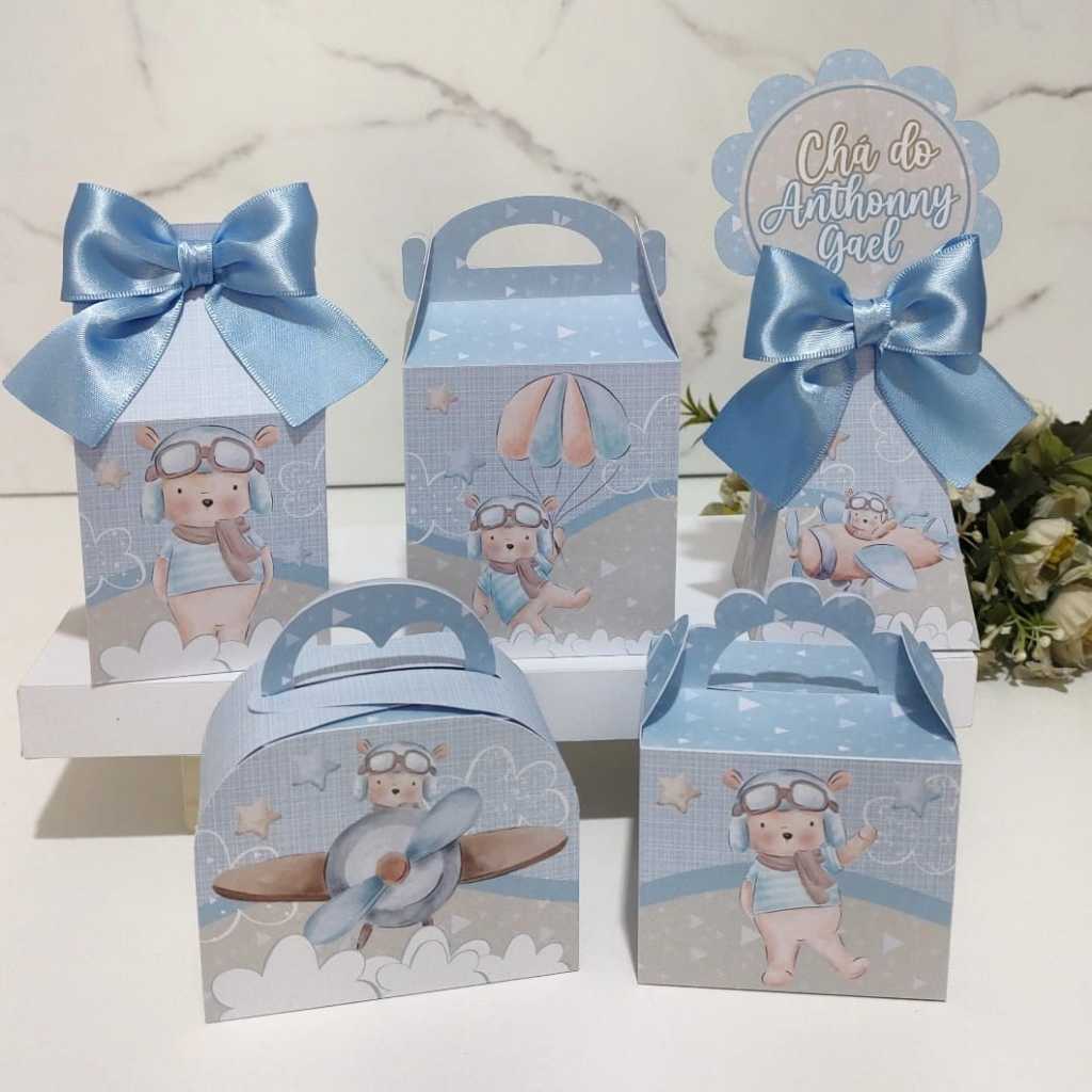 KIT LEMBRANCINHA PERSONALIZADA URSINHO AVIADOR PEGUE E MONTE VOE ALTO O TEMPO VOA
