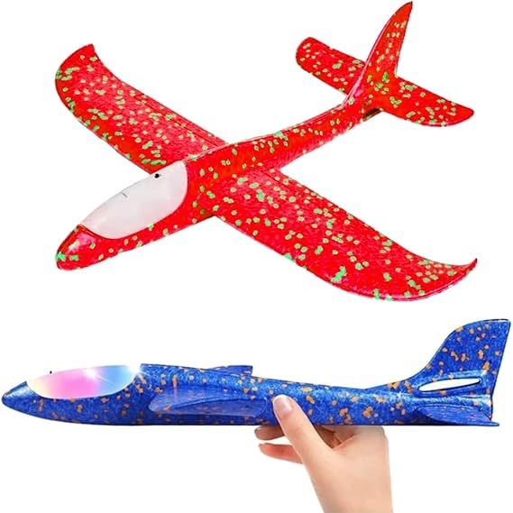 Brinquedo Avião Planador 50cm Manual para Brincar Quintal Parque Voa Alto Manobra Divertido