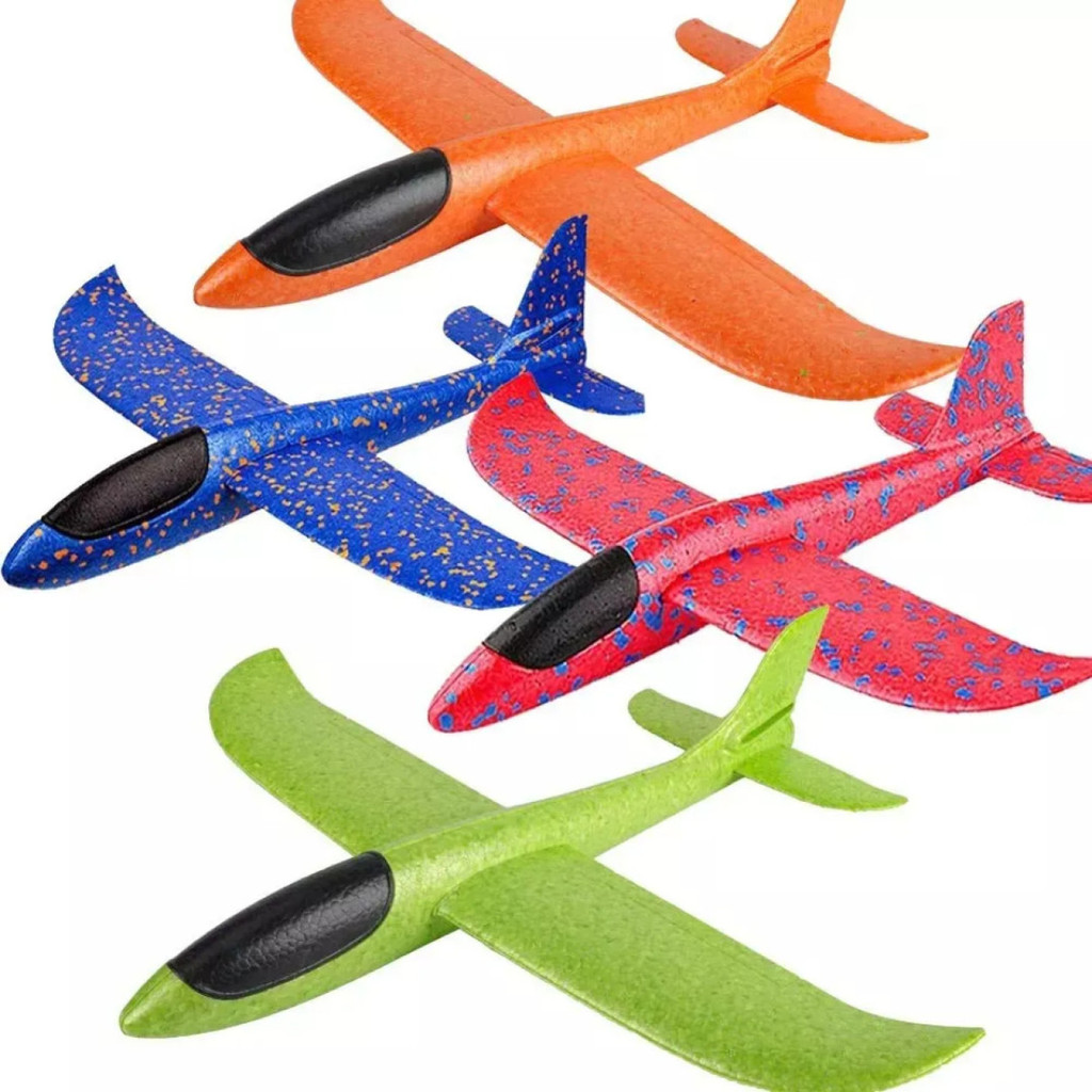 Avião De Brinquedo Planador Isopor Voa Alto