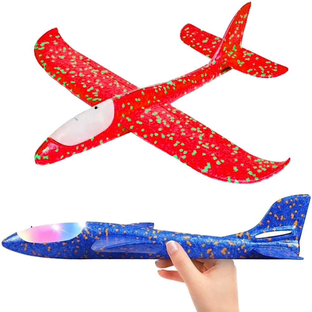 Avião Planador para Brincar no Parque Voa Alto 50cm com Luz