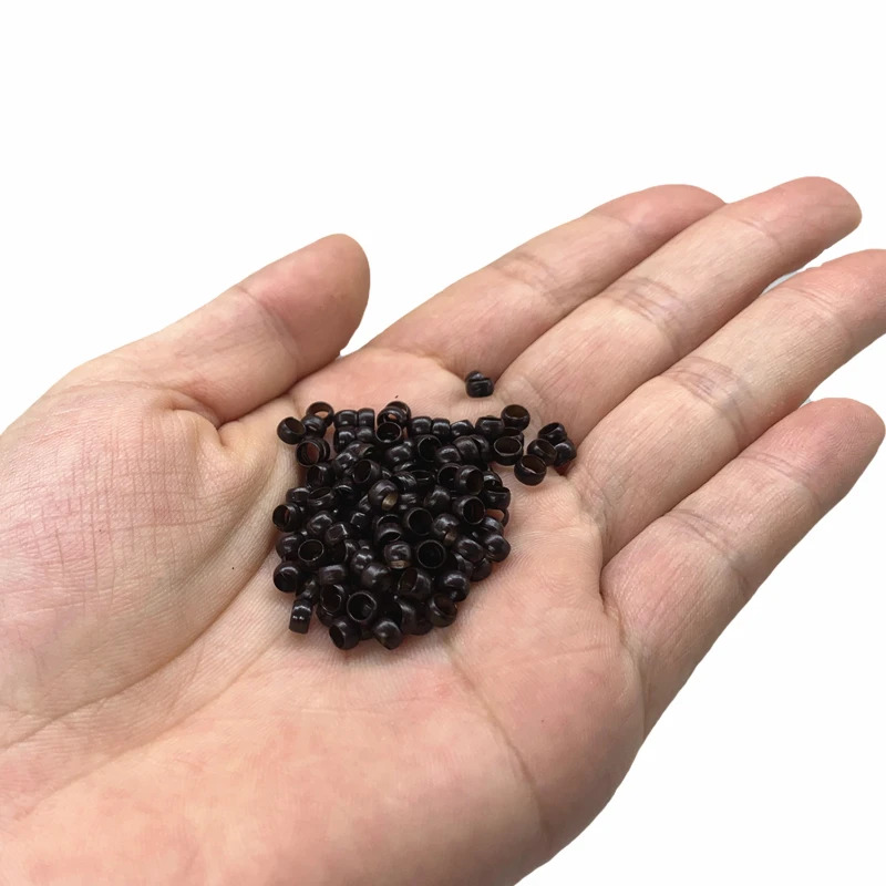 Nano Contas De Cobre Para Extensões De Anel 4.0 Mm | Acessórios Extensão De Cabelo Micro Link Cores Sortidas-500 Unidade