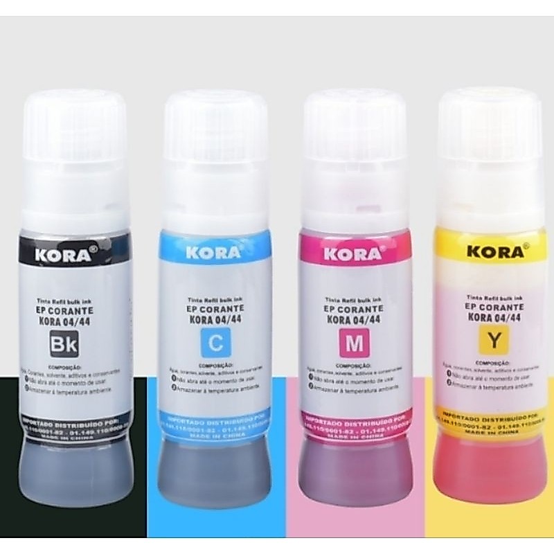 Kit 4 Tintas Original Kora Para L3250 L3210 L5190 L3110 Promoção!!!!