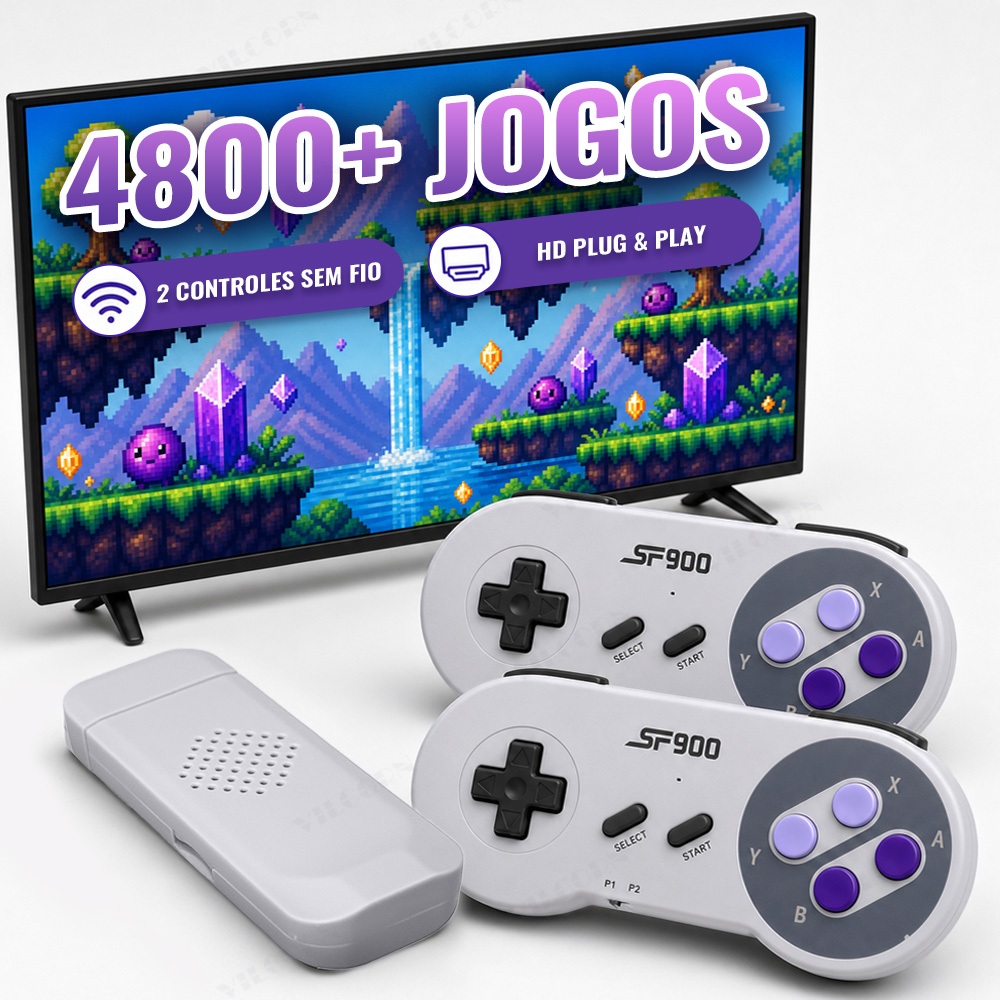 VILCORN Mini Everdrive De 16 Bits Sem Fio Dandy Retro Console De Videogame Portatil TV Game Stick Para Super SNES NES SF