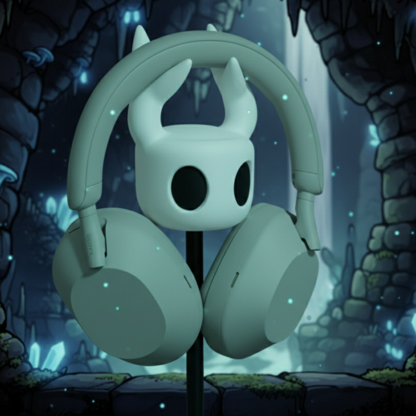 Suporte de Fone Hollow Knight Cabeça do Cavaleiro | Headset Gamer Decorativo Colecionável | Silksong