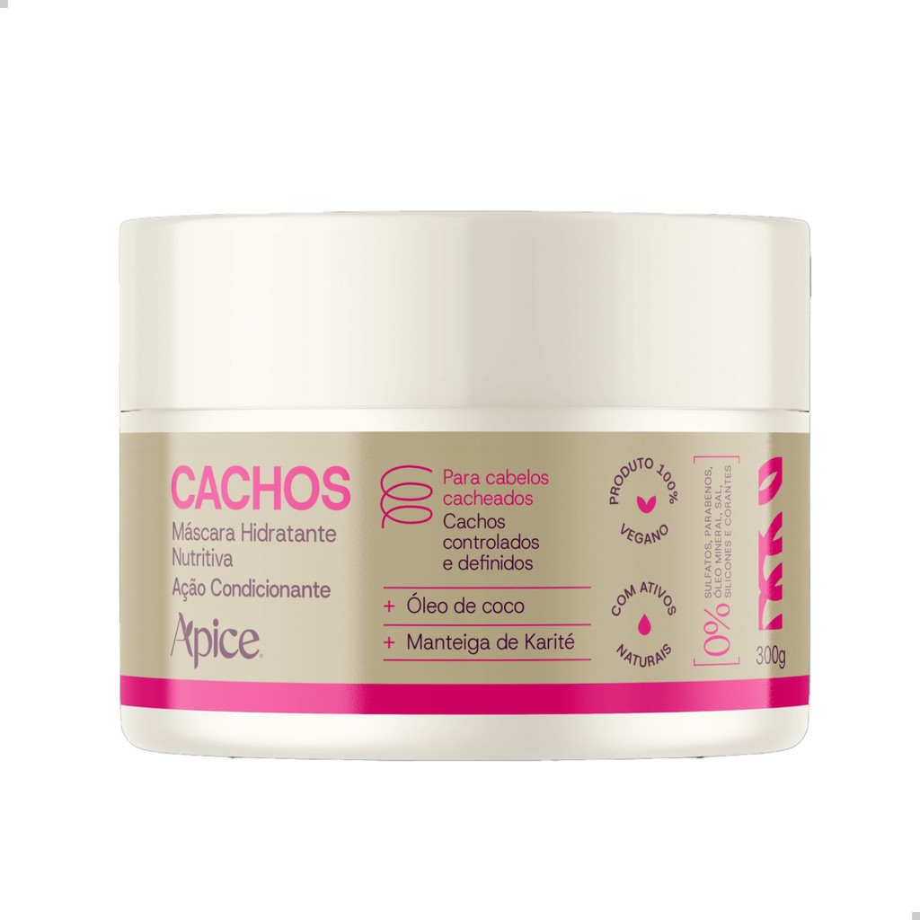 MASCARA CACHOS HIDRATANTE NUTRITIVA 300G NOVA FRAGÂNCIA CACHOS DEFINIDOS HIDRATAÇÃO PROFUNDA NUTRE