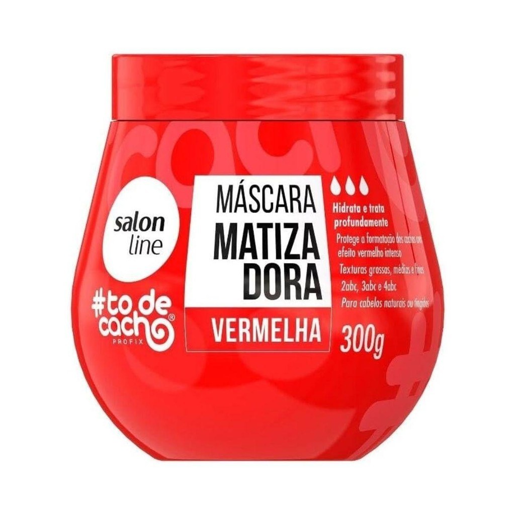 MÁSCARA MATIZADORA VERMELHA SALON LINE #TO DE CACHO 300G