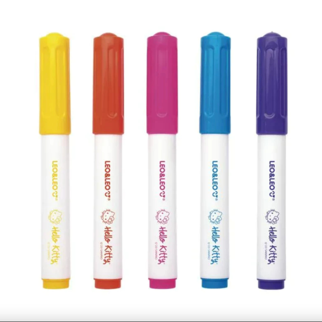 Canetinhas Coloridas Hallo Kitty Leo&Leo – Conjunto com 5 Cores Vibrantes