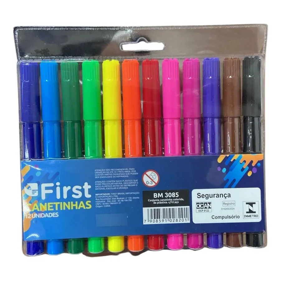 Conjunto Canetinhas Coloridas Hidrocor 12 Unidades Escolar