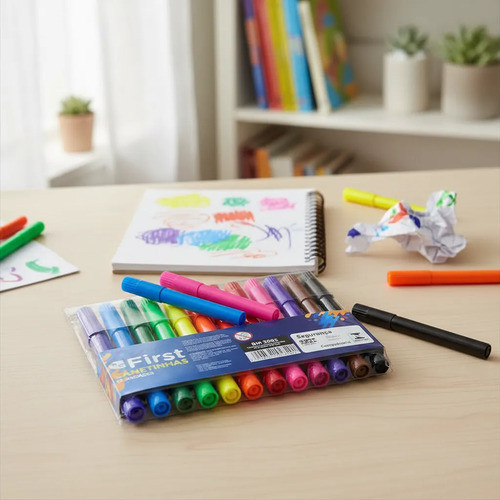 Conjunto De Canetinhas Coloridas Hidrocor Com 12 UnidadeS