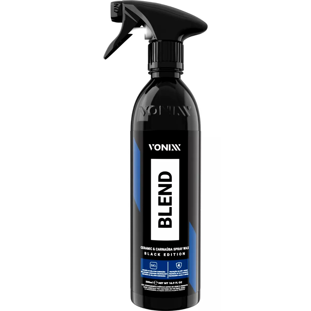 Cera Liquida para Carro Escuro Preto Blend Spray Black Edition Vonixx 500ml Sio2 E Carnauba Brilho Espelhado Moto