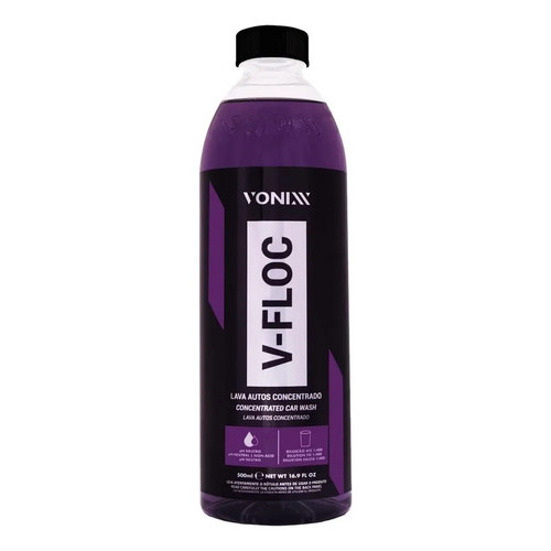 Shampoo Líquido V-Floc 500ml  Vonixx Lava Carro Moto Concentrado estética automotiva casa banheiro