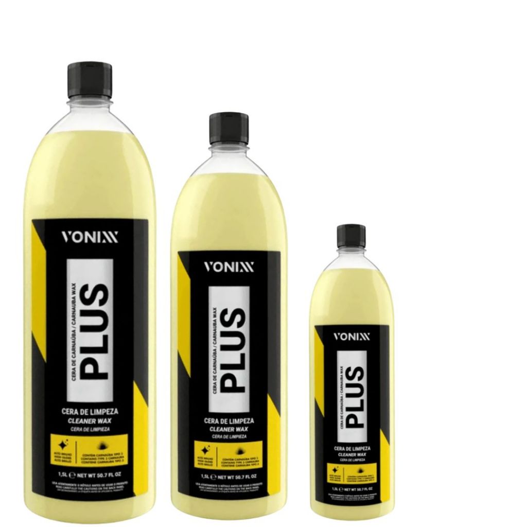 Vonixx Carnauba Plus 500ml Cera Líquida Automotiva Proteção e Brilho