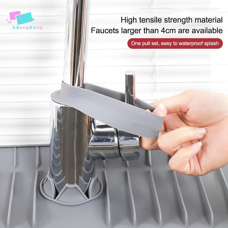 Abongbanghn Silicone Torneira Absorvente Tapete De Cozinha Pia Respingo Coletor Bancada Protetor Esteira Drenagem Almofa
