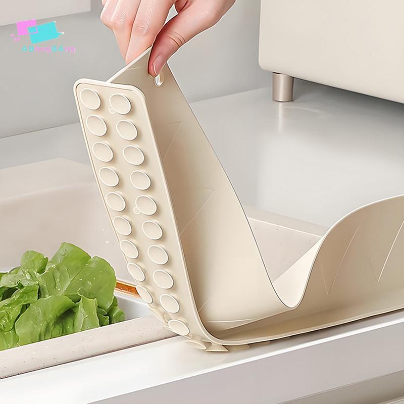 Abongbanghn 1 PCS Protetor Contra Respingos De Pia De Silicone Com Ventosa Defletor Para Ilha De Cozinha E Banheiro Agra
