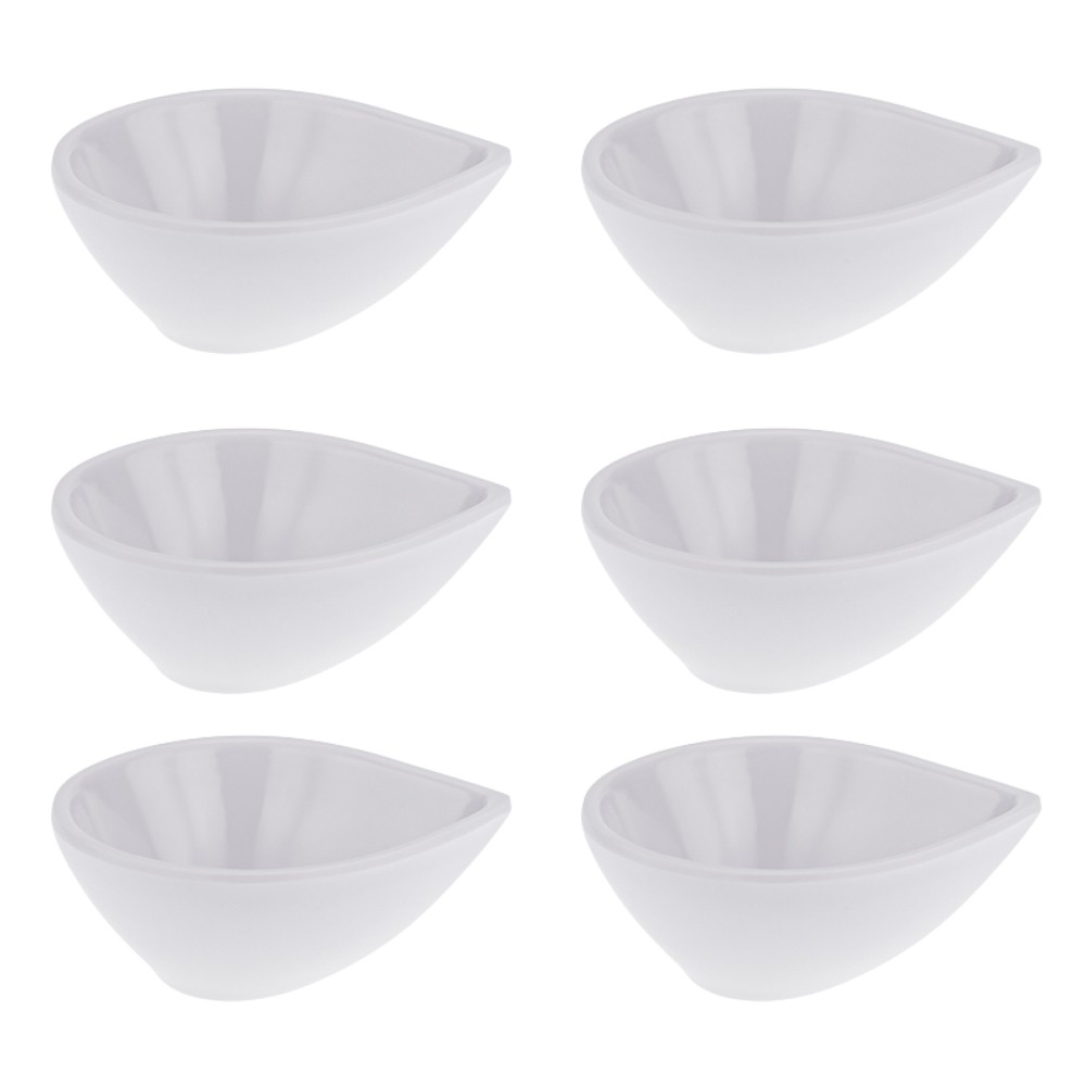 Kit Seis Finger Food de Melamina Gota 10,2 x 8,8 x 4 cm - 120 ml WECK