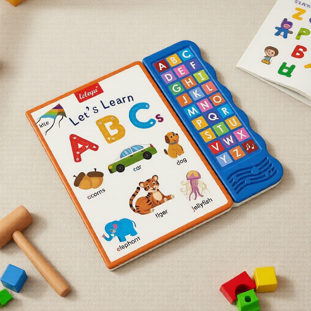 Livro Sonoro do Alfabeto Musical, Brinquedo Interativo para Crianças de 1 a 6 Anos, Aprendizado no Outono