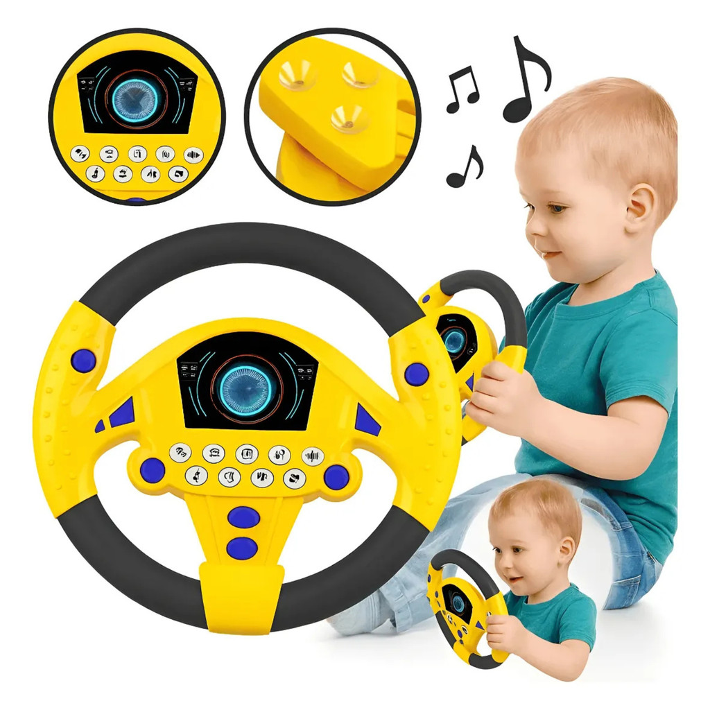 Volante Educativo Interativo Infantil Com Som Realista Brinquedo De Criança Sonoro Musical Bebê