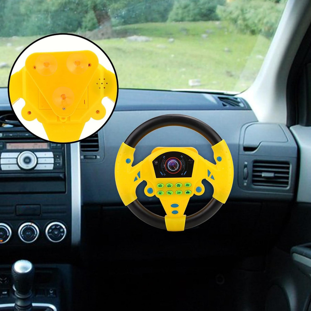 Volante De Brinquedo Copiloto Com Botões Interativos Sonoros
