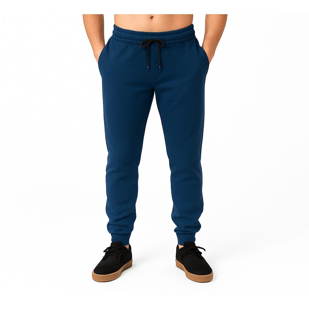 Calça De Moletom Masculino e Feminino com Bolso Peluciada Estilo Jogger Preto, Cinza, Azul e Chumbo