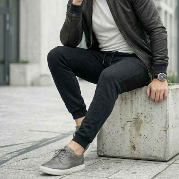 Calça Moletom Masculino Preto/Cinza com punho e 2 bolsos Envio Imediato Inverno direto da Fabrica