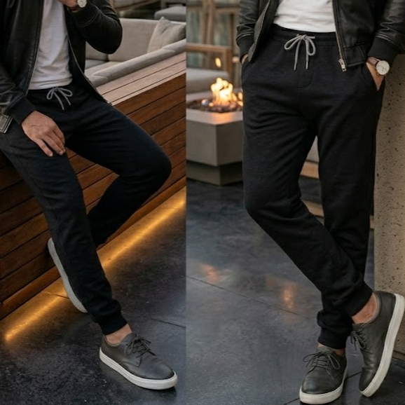 Calça Masculina Moletom Preto/Cinza Academia Tecido Flanelado - Envio Imediato direto da Fabrica