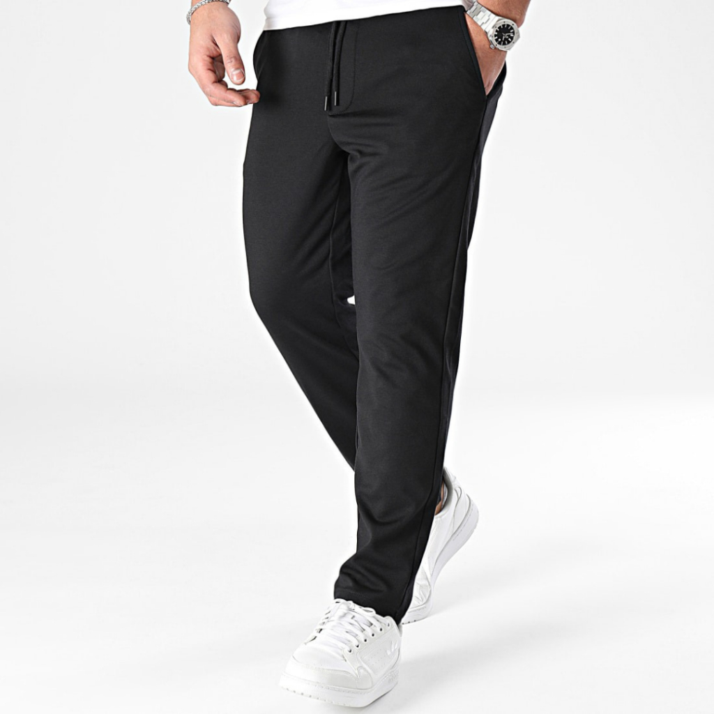 Calças De Moletom Peluciado Masculino Estilo Jogger Preto ou Cinza