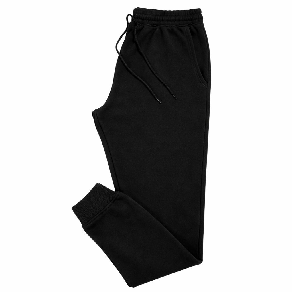Calça Moletom Jogger Com Bolso Cordão Lisa Algodão Unissex Masculina Feminina Preto Bege