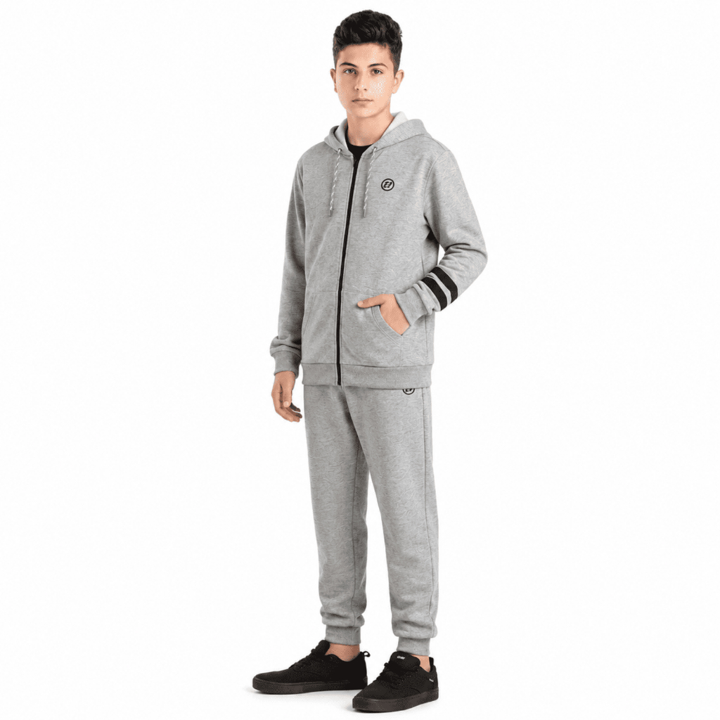 Conjunto Moletom Masculino Premium Casual Jogger Slim Fit Com Zíper Cinza Preto Verde Inverno