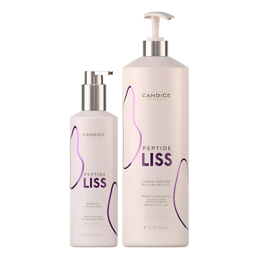 Candice Peptide Liss Shampoo 300ml E Máscara Antifrizz 1 L