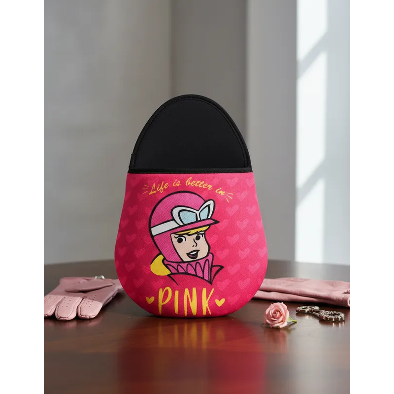 Lixeira Veicular De Cambio Penelope Charmosa Neoprene Porta Treco Corrida Maluca Penelope PitStop kawaii