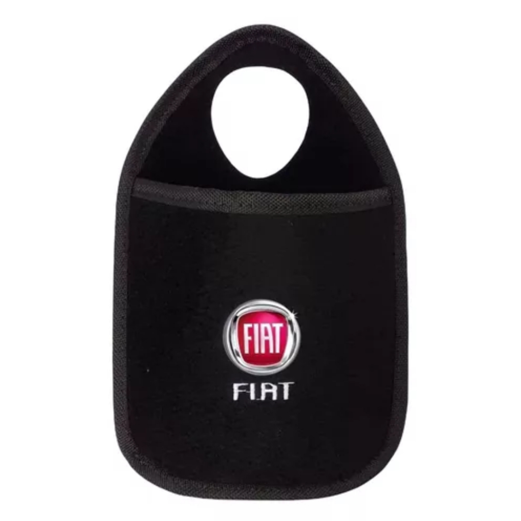 Lixeirinha Câmbio Automotiva Carpete Logo Bordada Carros Fiat