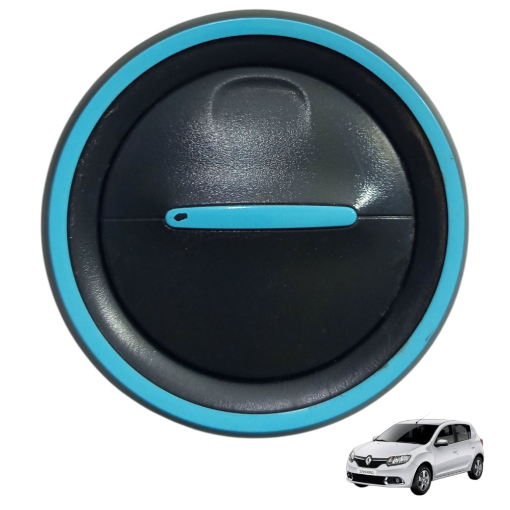 Difusor Saida Ar Lateral Painel Renault Sandero 2015 2020 Azul Claro