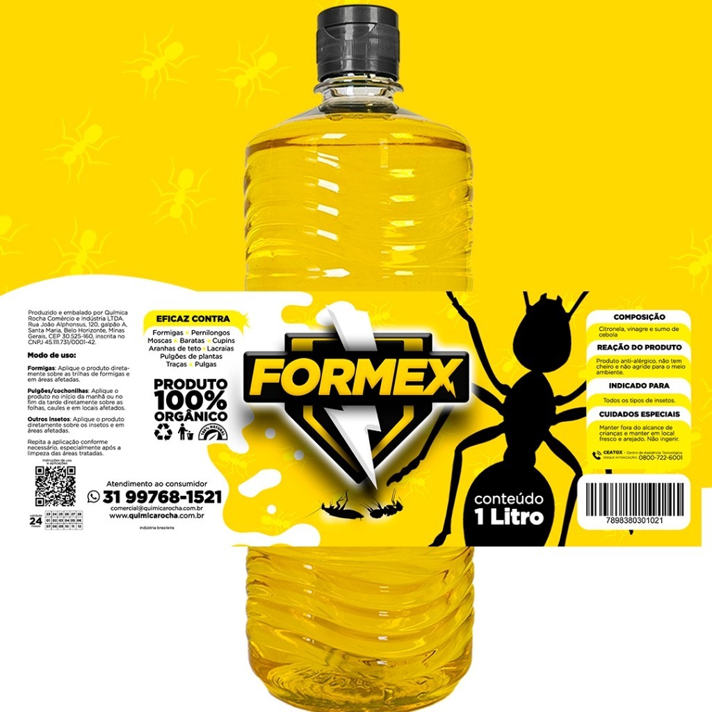 Combater Formiga Formex Original e Sem Cheiro 1 Litro e 1 Spray Borrifador