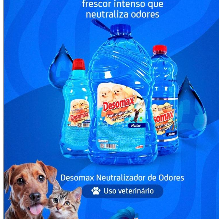 Eliminador de Odores Tira Cheiro Xixi 5 litros Desomax Limpa Canil