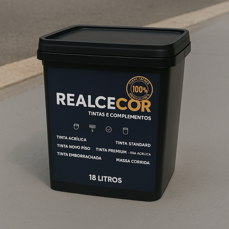 Tinta Para Pisos Interno ou Externo 18 KG Pronta pra uso Realcecor Premium Sem cheiro Base de Água