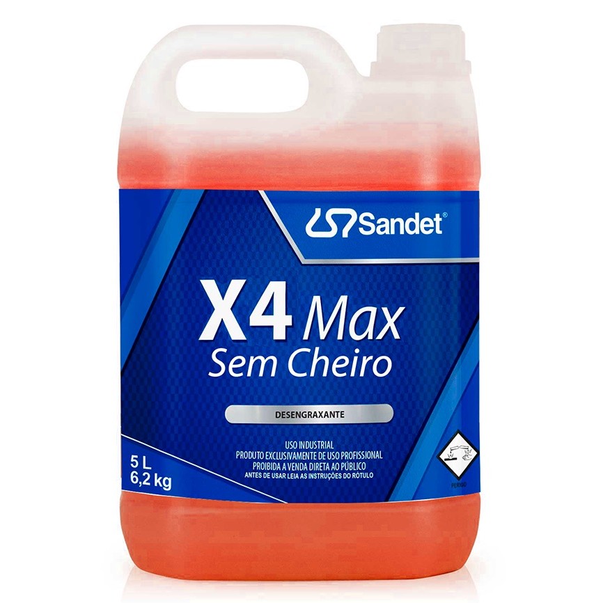 Desengraxante X4 Max Sem Cheiro 5 Litros Sandet