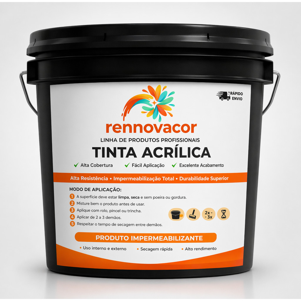 Tinta Acrílica Economica 5kg 10kg 14kg Antimofo Sem Cheiro Alta Cobertura varias Cores Para Parede