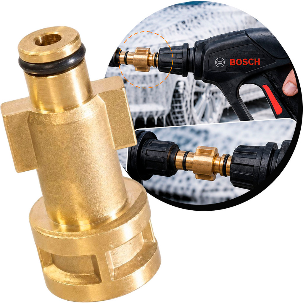Adaptador Canhão Espuma Bosch Vonixx Metal Reforçado 120 Bar