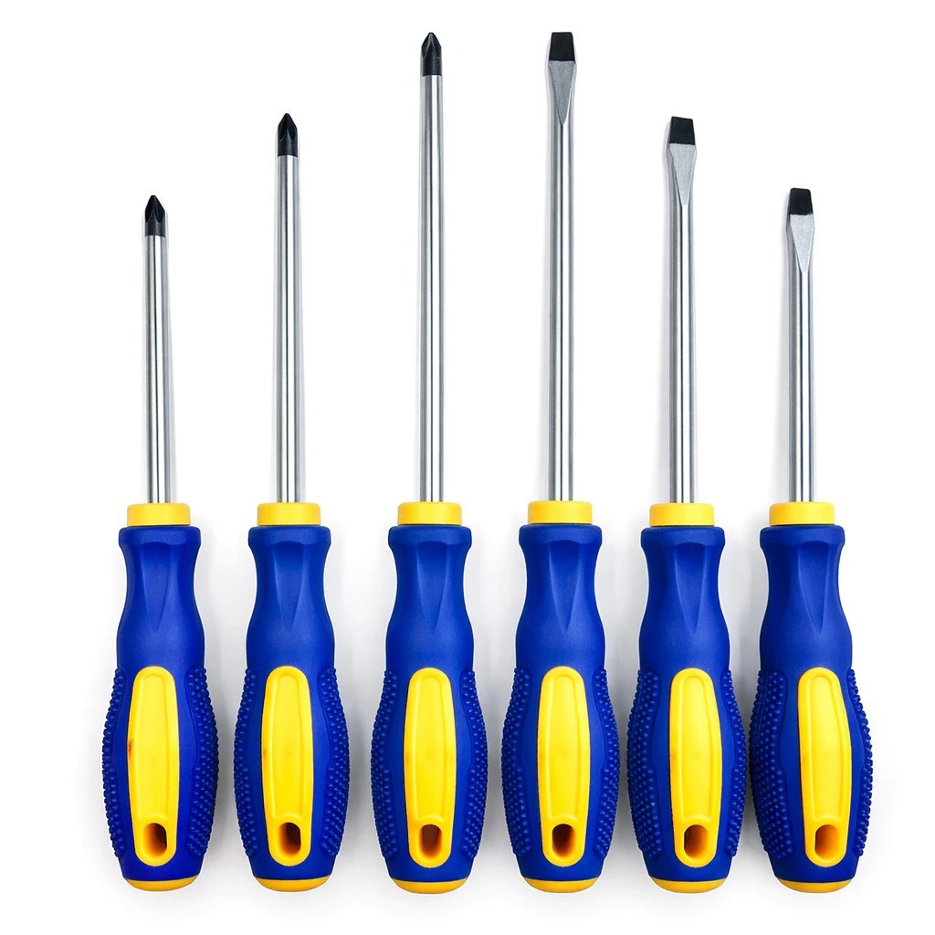 6-Piece Phillips and Screwdriver Set – Chrome Vanadium Steel with Magnetic Tip