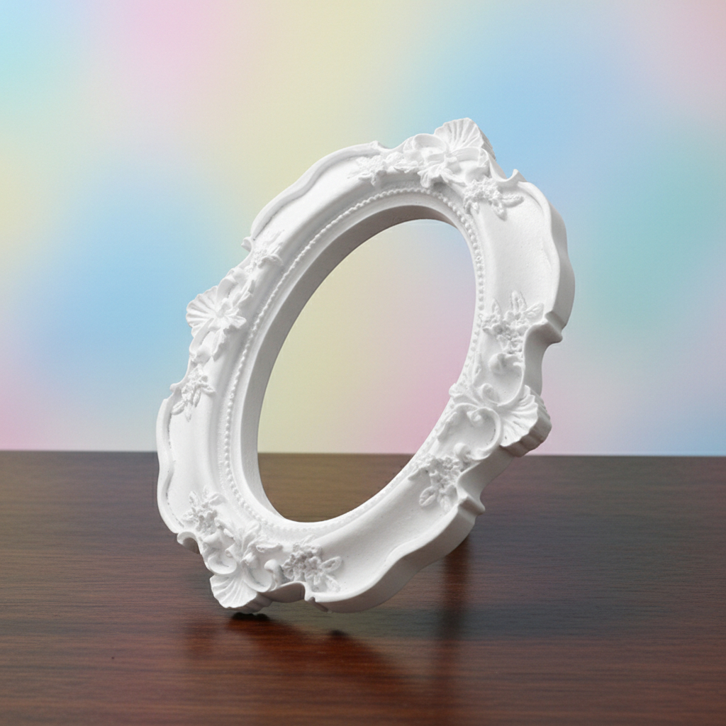 10 Mini Moldura Madri Oval Resina Lembrança 12x9,5cm Decoração