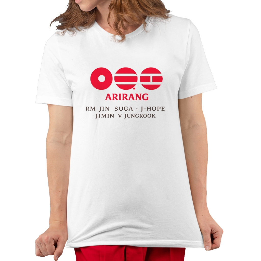 Camiseta BTS Arirang Kpop Unissex Infantil e Adulto Camisa Army Coreia Presente Criativo Top