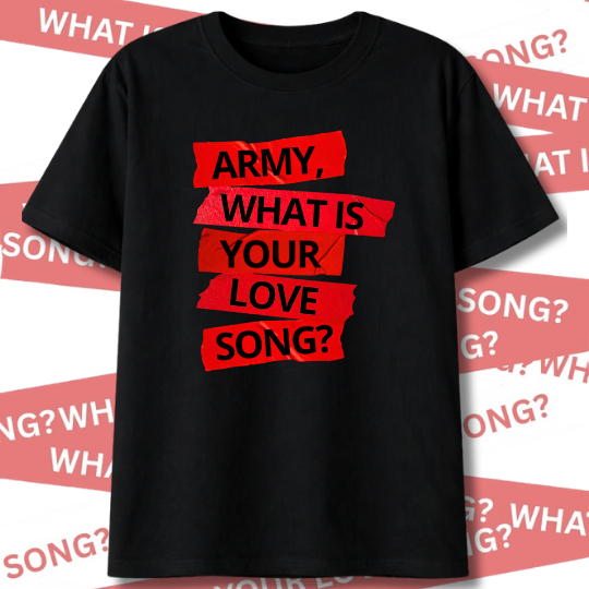Tshirt Do Grupo BTS ARMY ARIRANG What Is Your Love Song l Música Álbum 2026 Premium - Shows