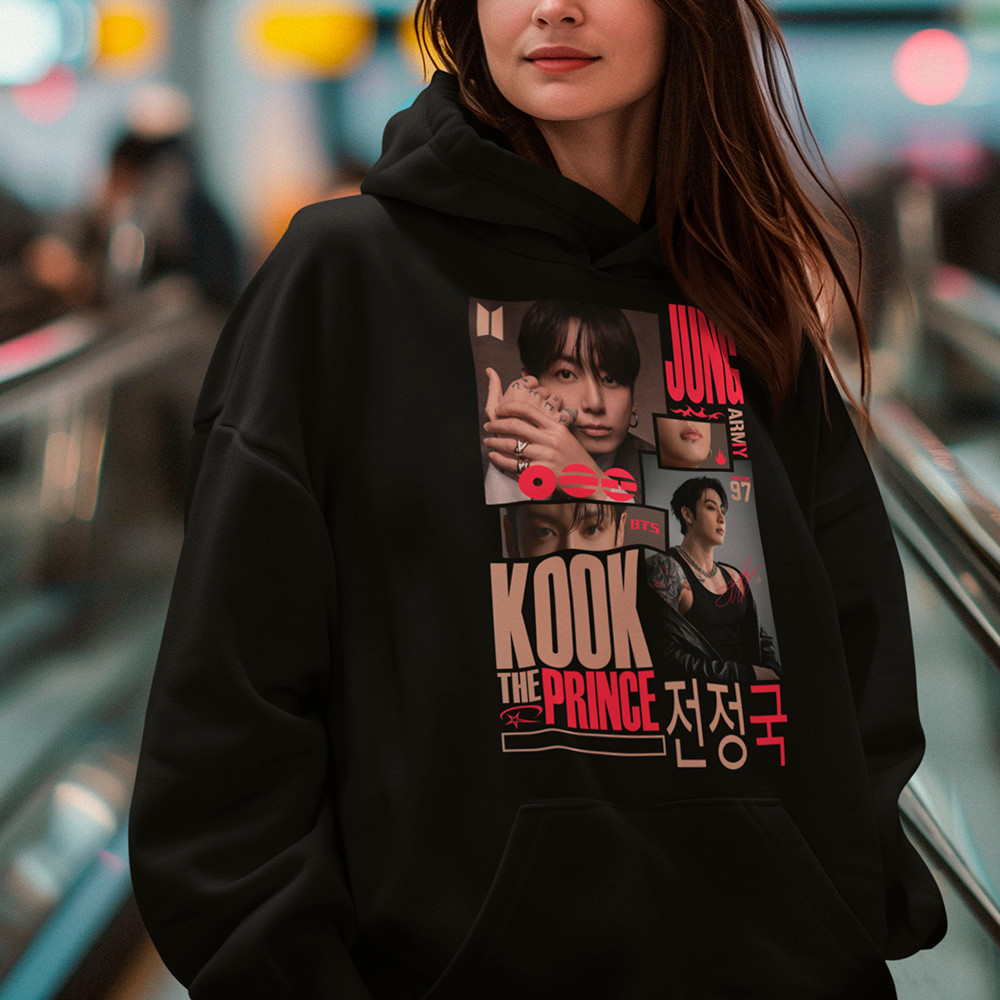 Moletom Bts Jeon Jungkook The Prince Army Arirang Blusa Feminina Com Capuz Algodão Premium