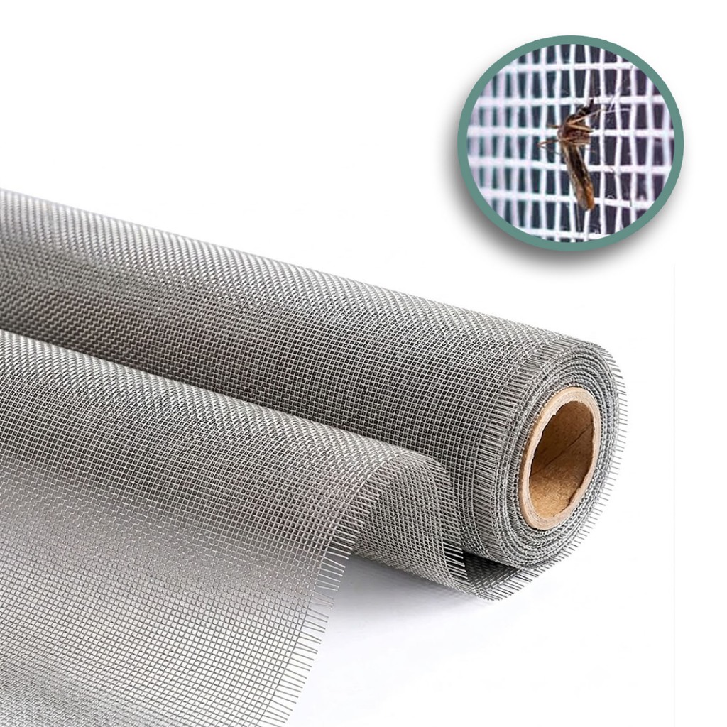 Tela Mosquiteira Inox Malha 14 Fio 31 1m x 10m Anti Insetos Mosquitos