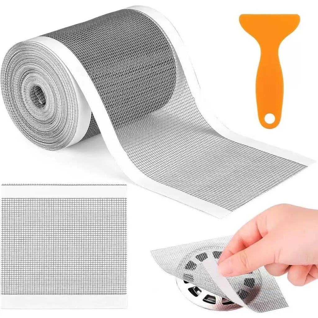 10M Tela Protetor Ralos Adesivos Anti Inseto Anti-Odor Filtro de Ralo Descartável Pia Banheiro
