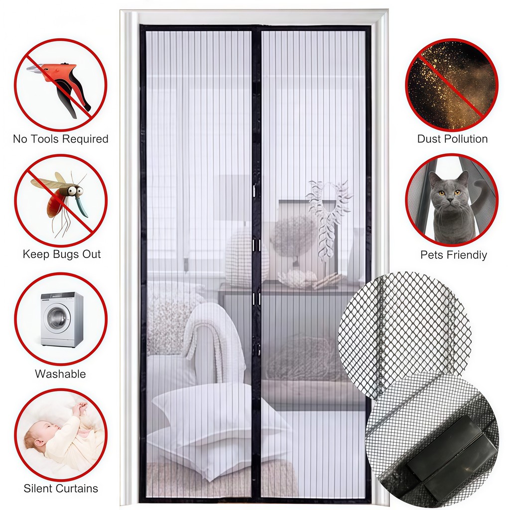 Tela Mosquiteira Anti Inseto/mosquito P/ Porta/Janela 2,10m X 1m